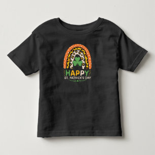 Happy St Patrick's Day Cute Rainbow Leopard Toddler T-shirt