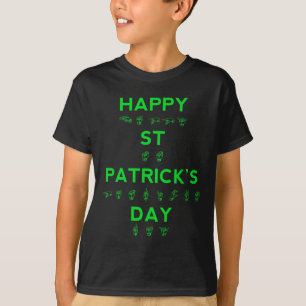 Happy St Patricks Day Deaf Pride Sign Language ASL T-Shirt