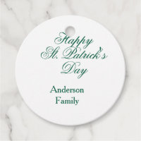 Happy St. Patrick's day family name green sminimal