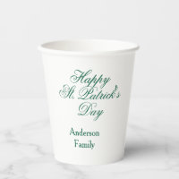 Happy St. Patrick's day family name green sminimal