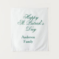 Happy St. Patrick's day family name green sminimal