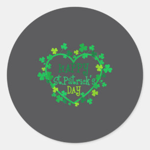 Happy St. Patrick's Day Funny Saint Patrick Irish  Classic Round Sticker