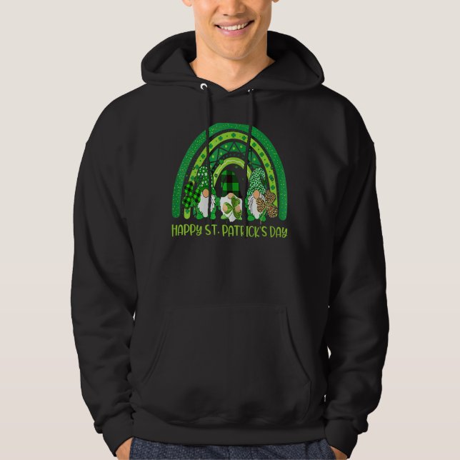 Happy St Patrick's Day Funny Saint Patrick Irish G Hoodie (Front)