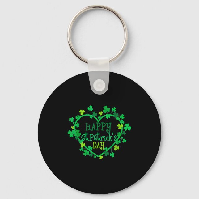 Happy St. Patrick's Day Funny Saint Patrick Irish  Keychain (Front)