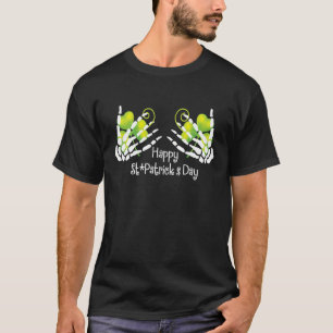 Happy St Patrick's Day Funny Skeleton T-Shirt