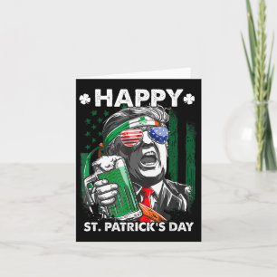 Happy St Patricks Day Funny Trump Patricks Day 45  Card