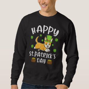Happy St Patrick's Day Funy Saint Patricks Corgi D Sweatshirt