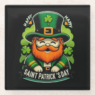 Happy St Patricks Day Glass Coaster
