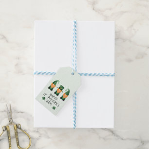 Happy St Patricks Day Gnomes Green Gift Tags