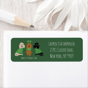 Happy St Patricks Day Goldendoodle Dogs