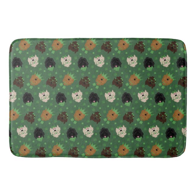 Happy St Patricks Day Goldendoodle Dogs Bath Mat (Front)