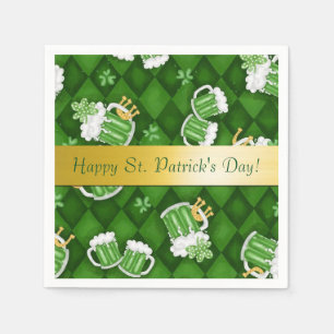Happy St. Patrick's Day Green Beer Napkins