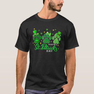 Happy St Patrick's Day, Green Plaid Dog Mom Costum T-Shirt