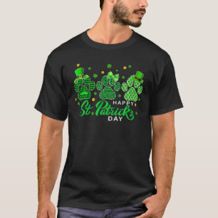Happy St Patrick's Day, Green Plaid Dog Mom Costum T-Shirt