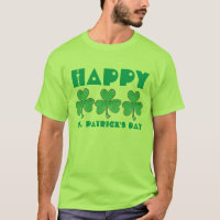 Happy St. Patrick's Day Green Shamrock Clover