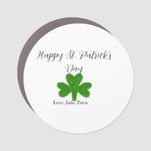 Happy St. Patrick's day green shamrock name 