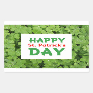 Happy St.Patrick's Day green shamrock stickers. Sticker