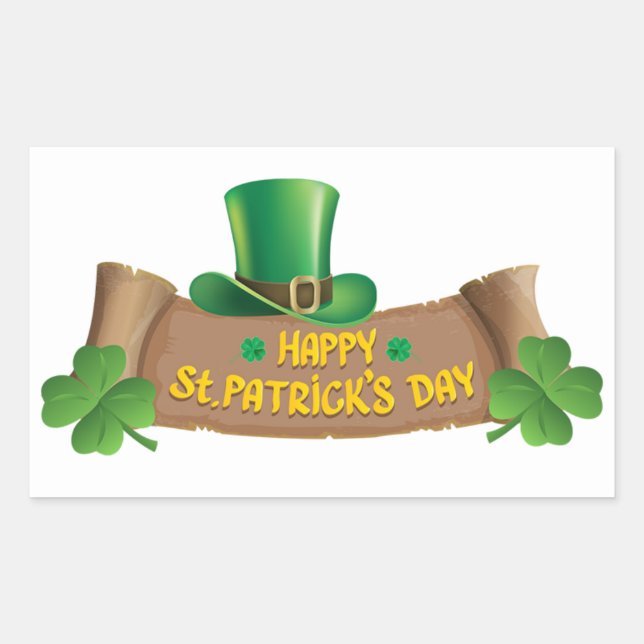 Happy St Patricks Day Green Shamrocks | Holidays Sticker (Front)