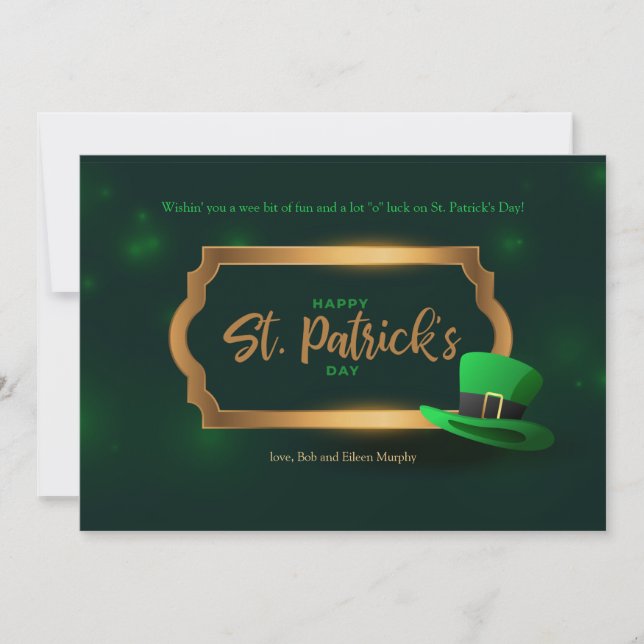 Happy St. Patrick's Day Greeting Card (Front)