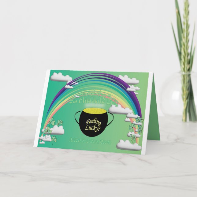 Happy St. Patrick's Day Greeting Holiday Card (Front)