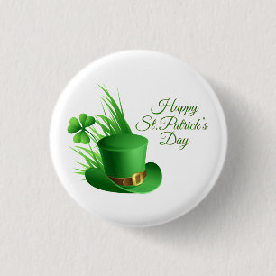 Happy St. Patrick's Day Greetings 1 Inch Round Button