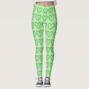 Happy St. Patricks Day Heart Leggings