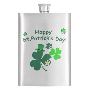 Happy St. Patrick's Day Hip Flask