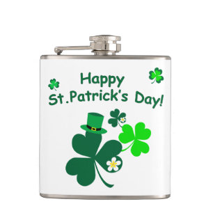 Happy St. Patrick's Day Hip Flask