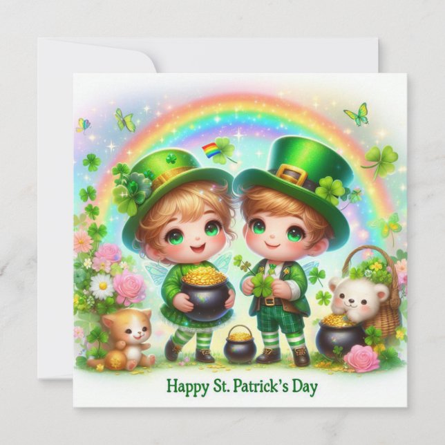 Happy St Patrick's Day Holiday Card (Front)