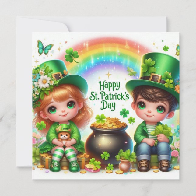 Happy St Patrick's Day Holiday Card (Front)