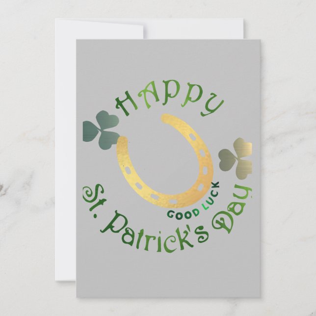 Happy St. Patrick's Day Holiday Card (Front)