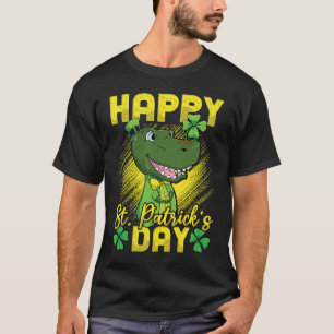 Happy St Patricks Day Irish Dinosaur Lucky Rex T-Shirt