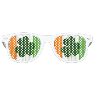 Happy St. Patrick's Day Irish Flag Shamrock Paddy Retro Sunglasses