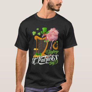 Happy St. Patrick's Day Irish Flamingo Green Lucky T-Shirt
