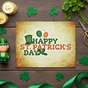 Happy St. Patrick's Day Irish Hat Postcard