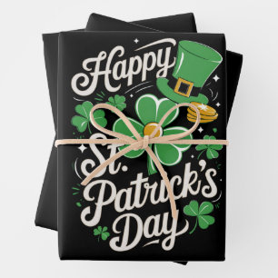 Happy St Patrick's Day Irish Heritage St Patty's  Wrapping Paper Sheet