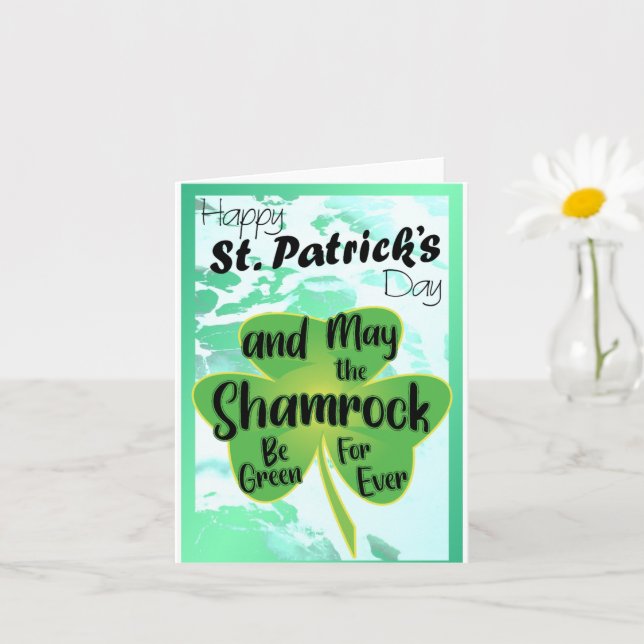 Happy St Patricks Day Irish Poem Card (Small Plant)