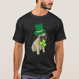 Happy St Patricks Day Irish Pug Dog Cute Saint Pad T-Shirt