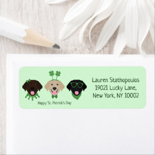 Happy St Patricks Day Labrador Retriever Dogs