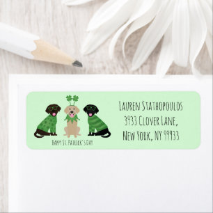 Happy St Patricks Day Labrador Retriever Dogs
