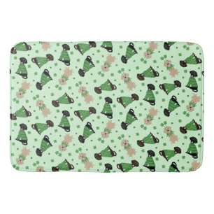 Happy St Patricks Day Labrador Retriever Dogs Bath Mat