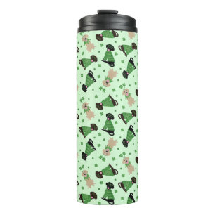 Happy St Patricks Day Labrador Retriever Dogs Thermal Tumbler