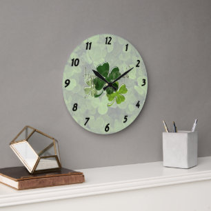 Happy St. Patrick's Day Large Clock