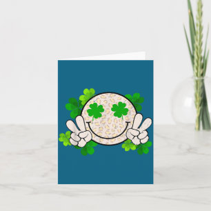 Happy St Patrick's Day Leopard Smile Face Irish Sh Card