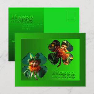Happy St Patrick's Day Leprechaun Add Photo PostC2 Holiday Postcard