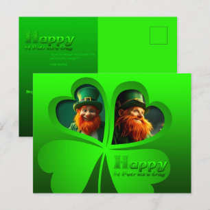 Happy St Patrick's Day Leprechaun Add Photo PostC3 Holiday Postcard