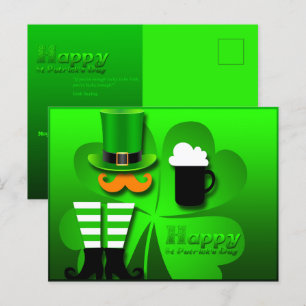 Happy St Patrick's Day Leprechaun Add Photo PostC4 Holiday Postcard