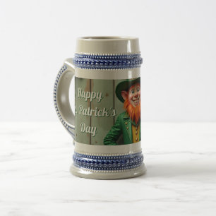 Happy St. Patrick's Day Leprechaun Beer Stein