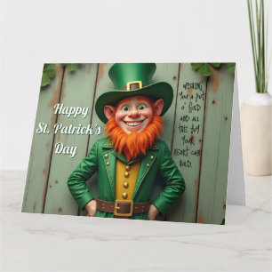 Happy St. Patrick's Day Leprechaun Card