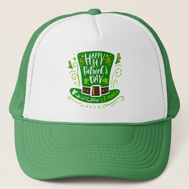 Happy St Patrick's Day Leprechaun Hat (Front)